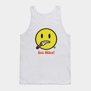 Sez Who? Bud The Cigar Chomping Smiley Face Tank Top